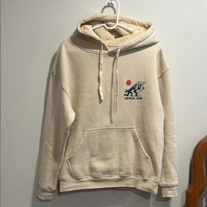 Critical Slide cream surf hoodie men’s size medium